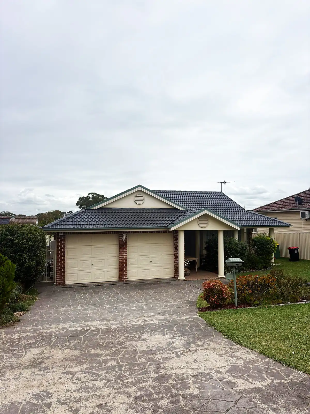 Completed roof restoration on a family home